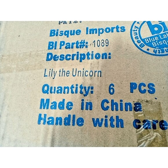 Ceramic LILY THE UNICORN Figurines (6-pack) -Ready to Paint -No Firing Req - Picture 5 of 8